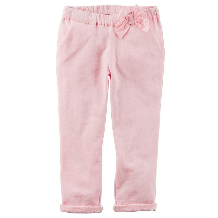 Girls 4-8 Carter's Bow Pants, Size: 5, Light Pink
