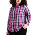 Plus Size Levi's Button Front Top, Women's, Size: 2xl, Harbor Seal Rose