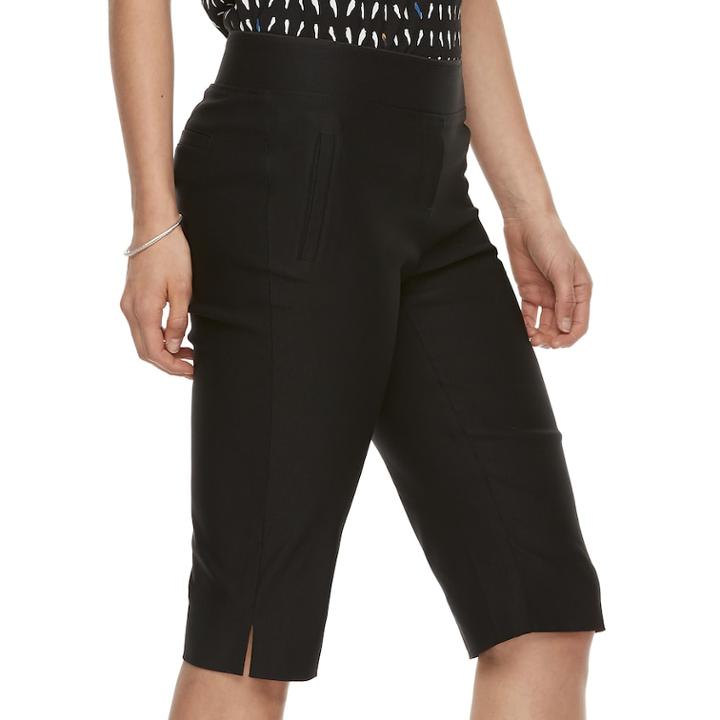 Women's Apt. 9&reg; Brynn Pull-on Skimmer Shorts, Size: 8, Black
