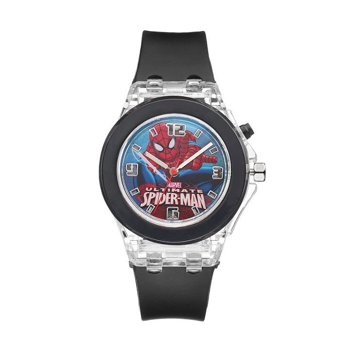 Marvel Ultimate Spider-man Watch - Kids' Light Up, Boy's, Black