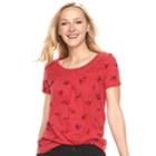 Women's Sonoma Goods For Life&trade; Lace Yoke Tee, Size: Large, Med Pink