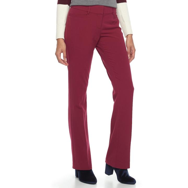 Juniors' Candie's&reg; Audrey Bootcut Pants, Teens, Size: 5, Drk Purple