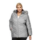 Plus Size Zeroxposur Colleen Hooded Puffer Jacket, Women's, Size: 1xl, Med Grey