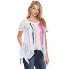 Women's Juicy Couture Shark-bite Chiffon Top, Size: Small, White
