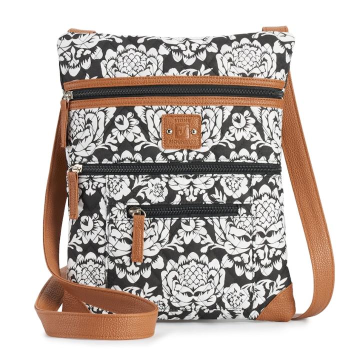Stone & Co. Quilted Lockport Crossbody Bag, Women's, Black White