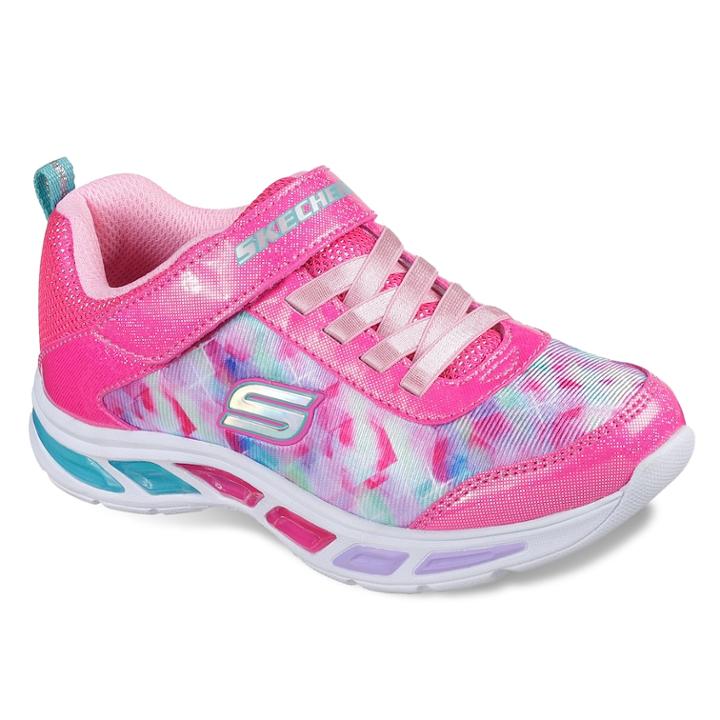 Skechers S Lights Litebeams Dance Girls' Light-up Sneakers, Size: 1, Green