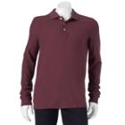 Men's Croft & Barrow&reg; Easy-care Pique Pocket Polo, Size: Xl, Dark Red
