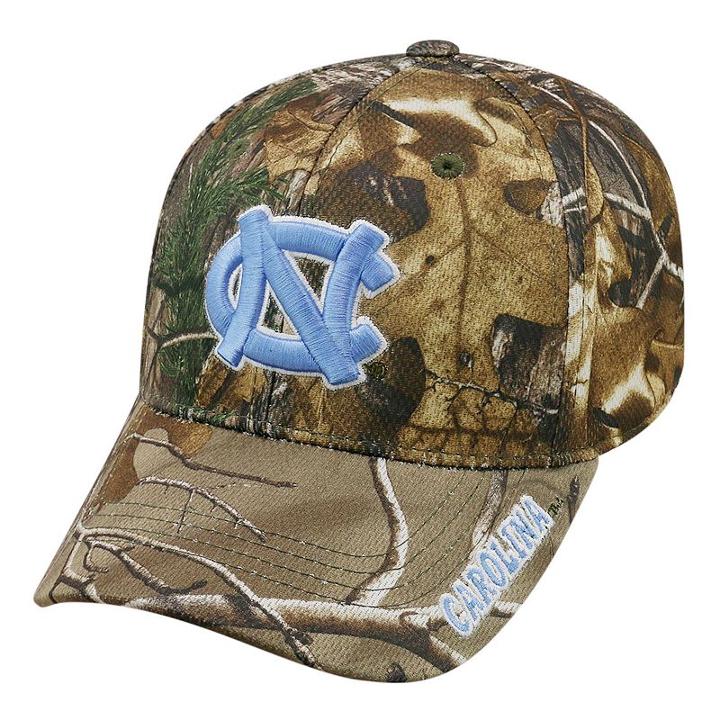 Adult Top Of The World North Carolina Tar Heels Realtree One-fit Cap, Men's, Green Oth