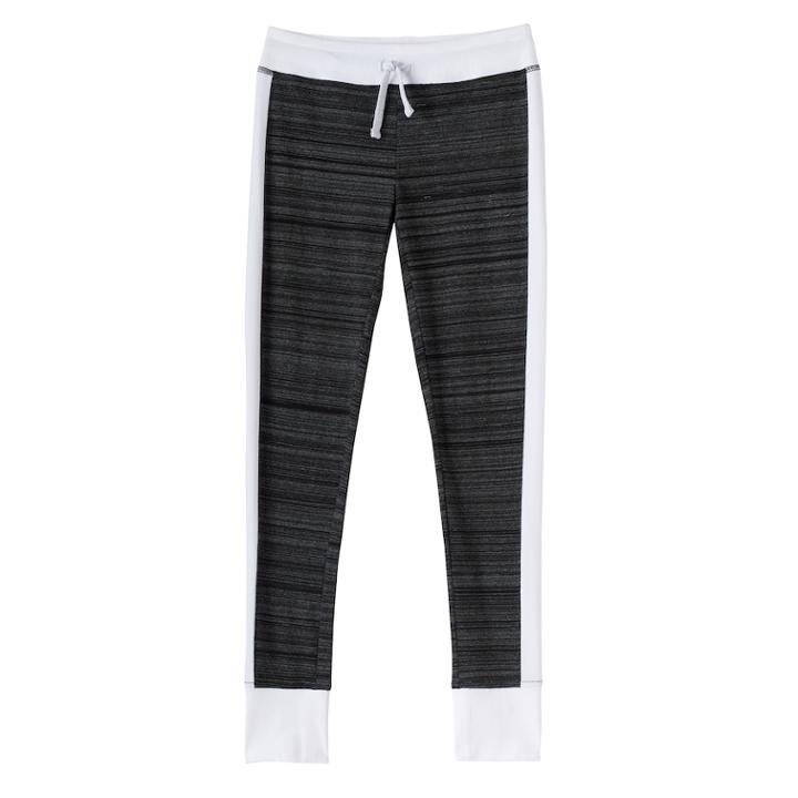 Girls Plus Size So&reg; Contrast Side Stripe & Cuff Leggings, Size: 14 1/2, White
