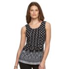 Women's Croft & Barrow Scoopneck Tank, Size: Xs, Oxford