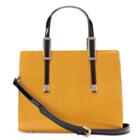 Donna Bella Chloe Snakeskin Convertible Leather Satchel, Women's, Yellow