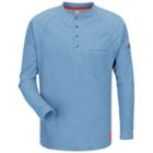Men's Bulwark Iq Series&trade; Comfort Knit Henley, Size: Xl, Blue