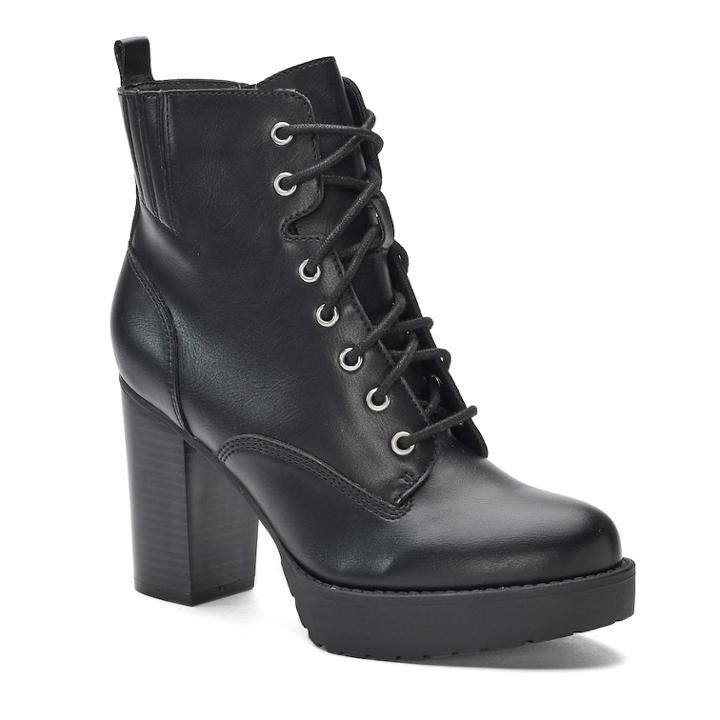 Madden Nyc Josiee Women's High Heel Combat Boots, Size: Medium (9), Oxford