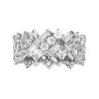 Lab-created White Sapphire Cluster Ring, Women's, Size: 6