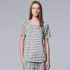 Women's Simply Vera Vera Wang Waking Hours Top, Size: Small, Grey