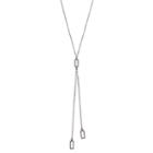 Pave Rectangle Bolo Y Necklace, Women's, Oxford