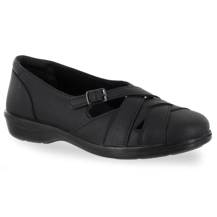Easy Street Sync Women's Flats, Size: 6 Ww, Black