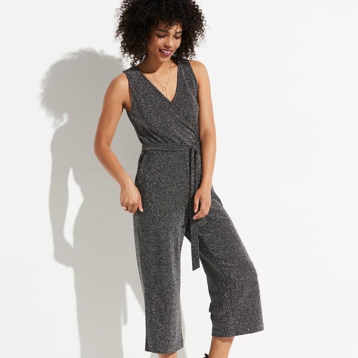 K/lab Metallic Knit Jumpsuit, Teens, Size: Large, Grey