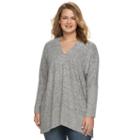 Juniors' Plus Size Miss Chievous Dolman High-low Tunic, Girl's, Size: 3xl, Grey