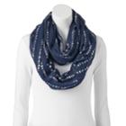 Apt. 9&reg; Triangle Foiled Infinity Scarf, Women's, Blue (navy)