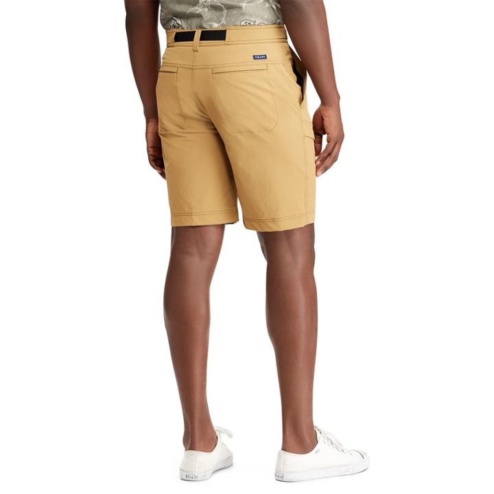 Men's Chaps Classic-fit Stretch Belted Cargo Shorts, Size: 33, Brown