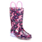 Western Chief Glitter Horse Lighted Girls' Light Up Waterproof Rain Boots, Size: 8 T, Med Blue