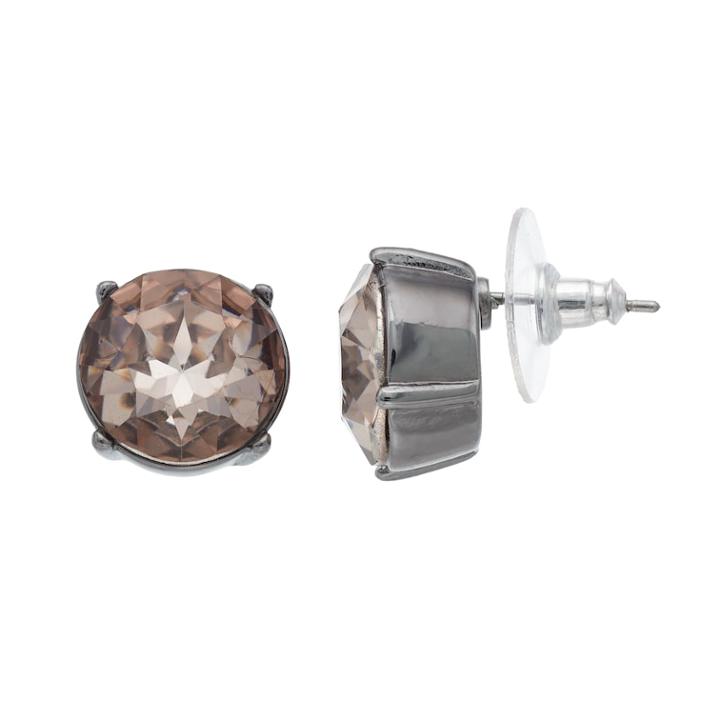 Simply Vera Vera Wang Simulated Crystal Nickel Free Stud Earrings, Women's, Grey