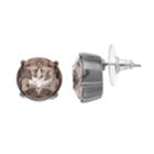 Simply Vera Vera Wang Simulated Crystal Nickel Free Stud Earrings, Women's, Grey