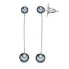 Simply Vera Vera Wang Gray Simulated Pearl Chain Nickel Free Drop Earrings, Women's, Grey Other