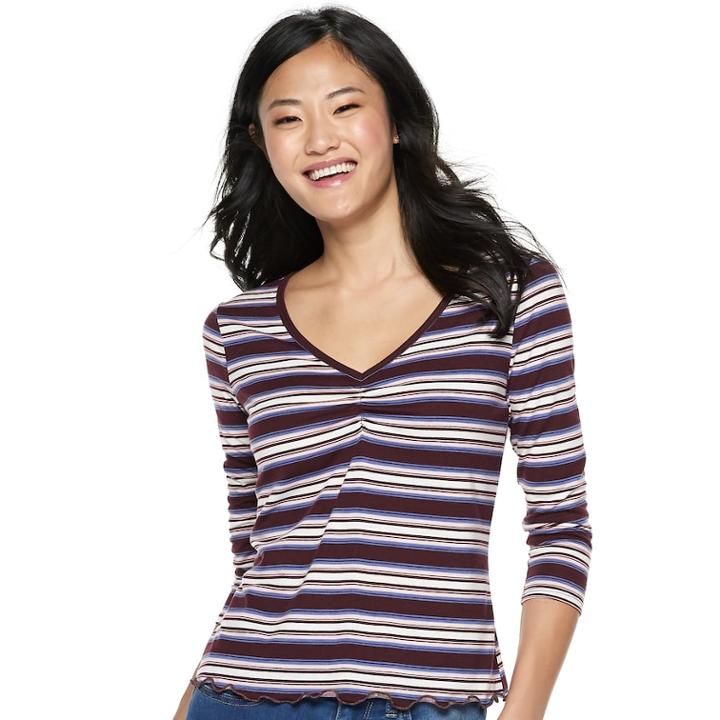 Juniors' Mudd&reg; Cinched Top, Teens, Size: Xl, Drk Purple