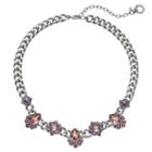 Simply Vera Vera Wang Faceted Stone Cluster Necklace, Women's, Med Pink