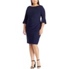 Plus Size Chaps Gathered Side Sheath Dress, Women's, Size: 22 W, Purple