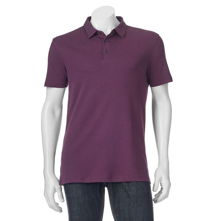 Big & Tall Apt. 9® Solid Modern-fit Polo, Men's, Size: Xl Tall, Purple
