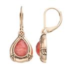 Napier Pink Teardrop Earrings, Women's, Orange