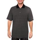 Pebble Beach, Men's Classic-fit Striped Performance Golf Polo, Size: Xl, Black