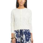 Women's Chaps Cropped Cardigan Sweater, Size: Xxl, White