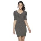 Juniors' Candie's&reg; Striped Bodycon Dress, Girl's, Size: Xl, Light Grey