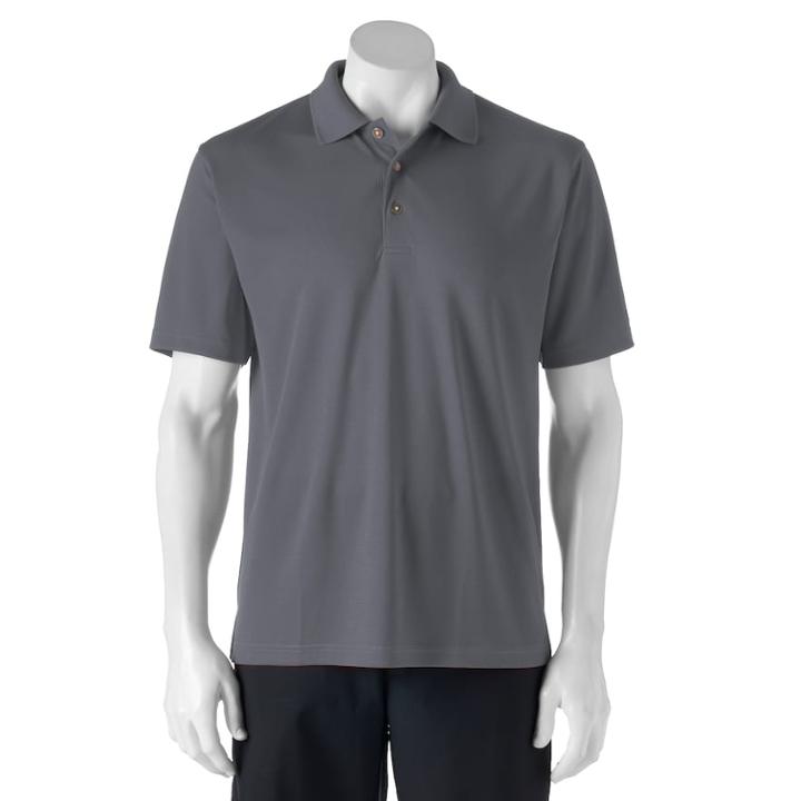 Men's Grand Slam Classic-fit Airflow Performance Golf Polo, Size: Small, Grey
