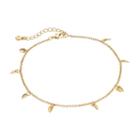 Lc Lauren Conrad Leaf Charm Anklet, Women's, Gold