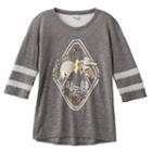 Girls 7-16 & Plus Size So&reg; Lace Yoke Varsity Tee, Size: 20 1/2, Oxford