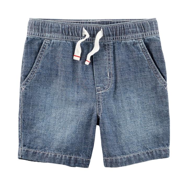 Boys 4-8 Carter's Chambray Pull On Shorts, Size: 4/5, Blue