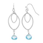 Lc Lauren Conrad Blue Bead Nickel Free Textured Drop Earrings, Women's