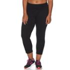Plus Size Tek Gear&reg; Ruched-leg Capri Yoga Leggings, Women's, Size: 3xl, Black