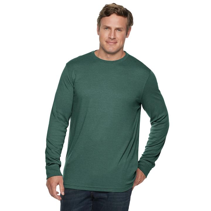 Big & Tall Croft & Barrow&reg; Classic-fit Easy-care Crewneck Tee, Men's, Size: 3xb, Dark Green