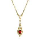 Downtown Abbey Simulated Crystal Y Necklace, Women's, Size: 16, Red