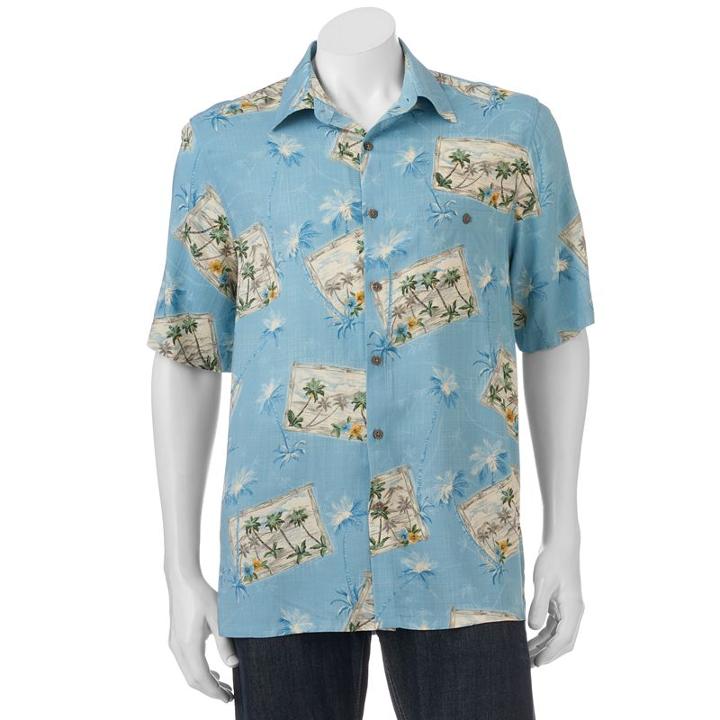Big & Tall Batik Bay Classic-fit Tropical Button-down Shirt, Men's, Size: 3xl Tall, Dark Green