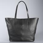 Simply Vera Vera Wang Langly Studded Leather Tote, Women's, Black