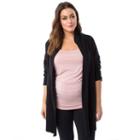 Plus Size Maternity Pip & Vine By Rosie Pope Long Cardigan, Women's, Size: 3x-mat, Black