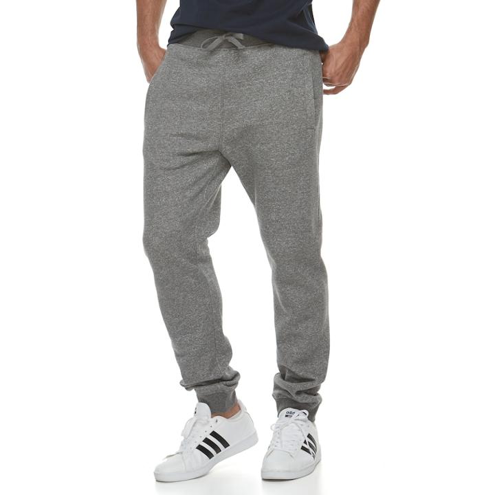 Men's Hollywood Jeans Space-dye Knit Jogger Pants, Size: Small, Dark Grey