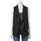 Apt. 9&reg; Solid Fringe Vest, Women's, Oxford